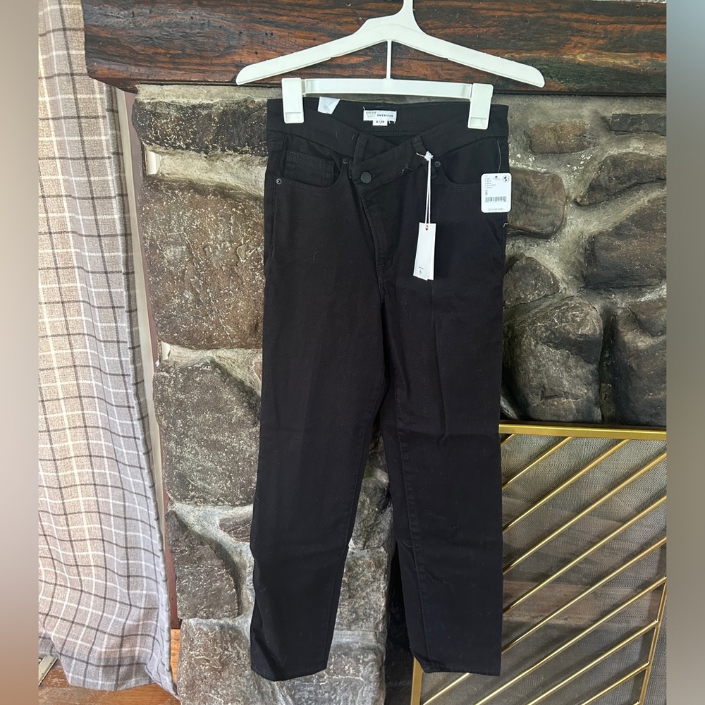 NWT Good American Good Classic Asymmetric Waist Jeans